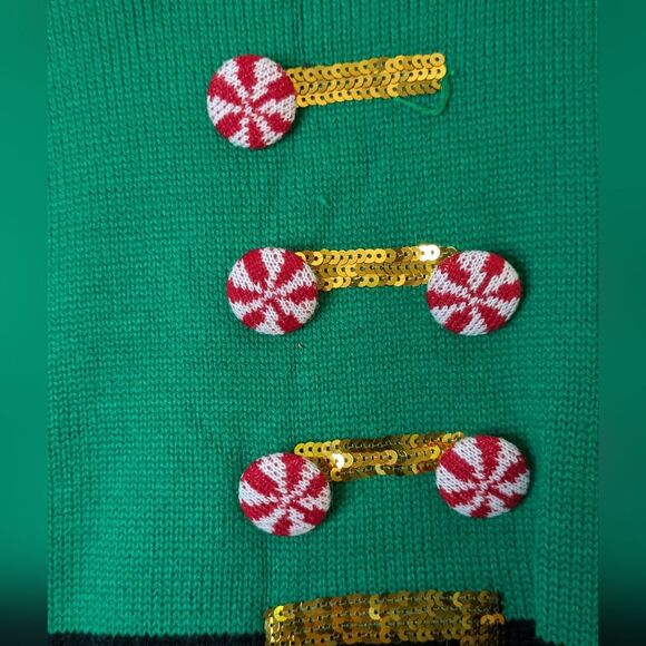 33 Degrees Christmas Elf Sweater Dress (Size M) Sequin - Picture 3 of 11